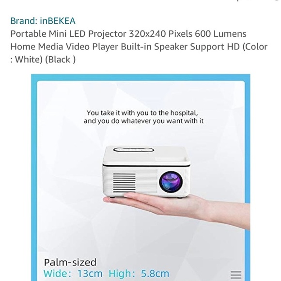 Mini portable LED/LCD projector 1080 P Brand new in box with everything - Picture 12 of 16